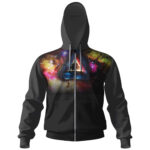 Prism in the Galaxy Pink Floyd Zipper Hoodie