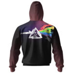 Rabbit Prism Pink Floyd Black Zipper Hoodie