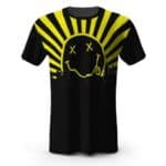 Retro Nirvana City Logo Artwork Black T-shirt