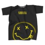 Rock Band Nirvana Iconic Smiley Face Logo Tee