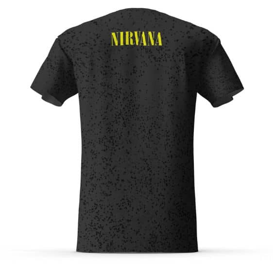 Rock Band Nirvana Members Head Art Black Shirt
