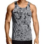 Rock Band Nirvana Songs Doodle Art Tank Top