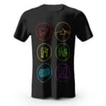 Rock Band Pink Floyd Albums Logo Art Black Tee