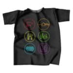 Rock Band Pink Floyd Albums Logo Art Black Tee