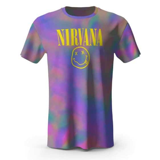 Rock Group Nirvana Logo Trippy Design Tee