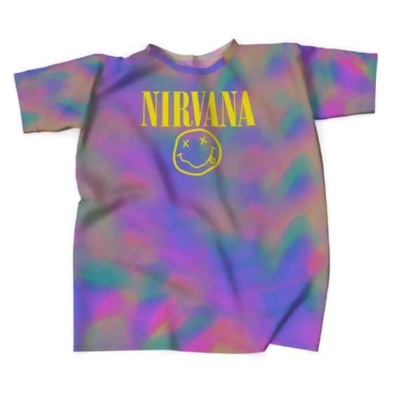 Rock Group Nirvana Logo Trippy Design Tee