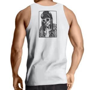 Skeleton Kurt Cobain Tribute Art Muscle Shirt