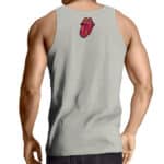 Stones Flowers Trippy Hippy Art Gray Singlet
