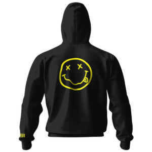 Teen Spirit Nirvana Logo Black Zip-Up Hoodie