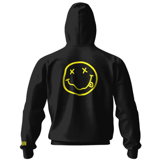 Teen Spirit Nirvana Logo Black Zip-Up Hoodie