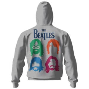The Beatles 1970 Face Silhouette Zip-Up Hoodie