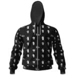 The Beatles Band Members Pattern Zip-Up Hoodie