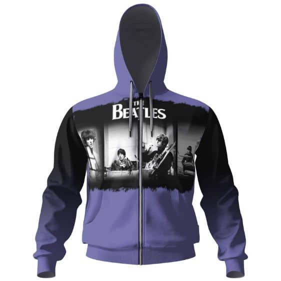 The Beatles Band Recording Photo Zip-Up Hoodie