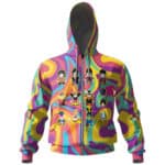 The Beatles Cartoon Vaporwave Art Zip Hoodie
