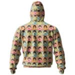 The Beatles Colored Head Pattern Zip-Up Hoodie