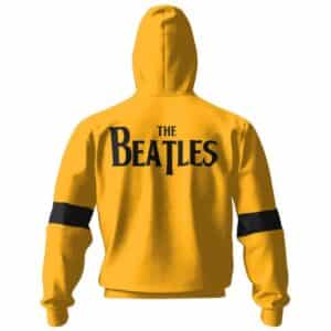 The Beatles Heads Art Yellow Zipper Hoodie
