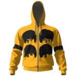 The Beatles Heads Art Yellow Zipper Hoodie