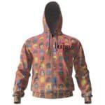 The Beatles Trippy Head Blotter Art Zip Hoodie