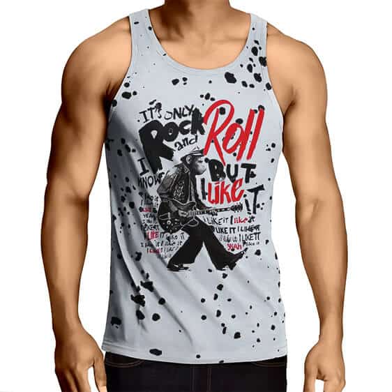 The Rolling Stones Rock And Roll White Singlet
