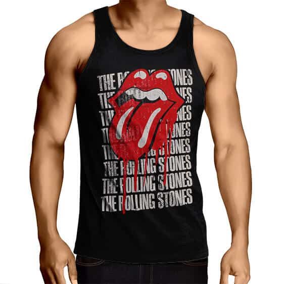 The Rolling Stones Typographic Design Tank Top
