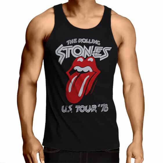 The Rolling Stones US Tour 78 Black Tank Top