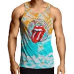 Trippy Tie Dye The Rolling Stones Singlet