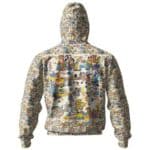 Yellow Submarine Seamless Pattern Zip Hoodie