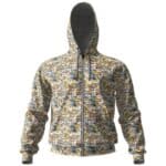 Yellow Submarine Seamless Pattern Zip Hoodie