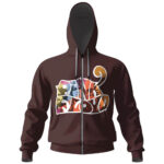 Classic Pink Floyd Logo Brown Zipper Hoodie