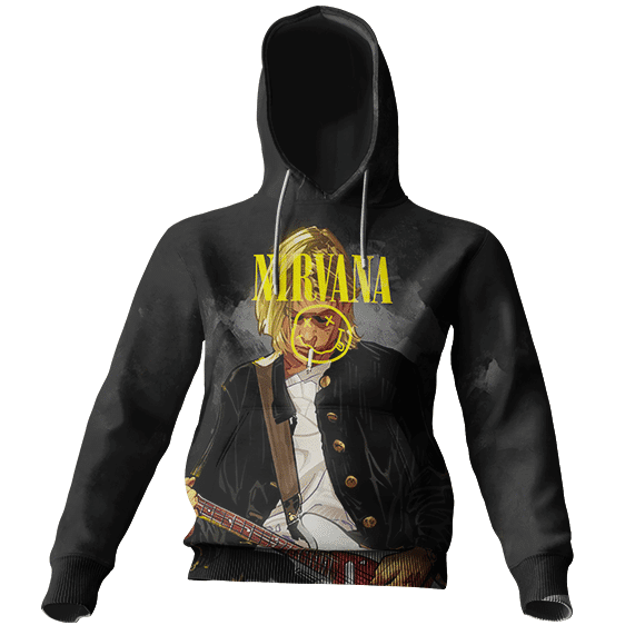 Kurt Cobain Cartoon Nirvana Logo Hoodie