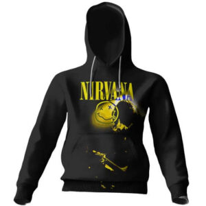Kurt Cobain Silhouette Black Hooded Sweatshirt