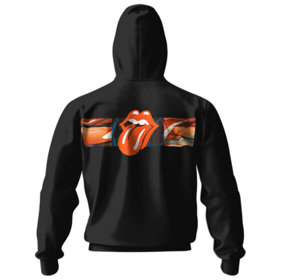 The Rolling Stones Minimal Artwork Zip-Up Hoodie