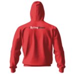 The Rolling Stones Logo on Red Zip-up Hoodie