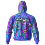 Stones Vibrant Psychedelic Swirl Zipper Hoodie