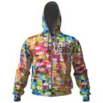 The Rolling Stones Paint Design Zipper Hoodie