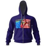 The Rolling Stones Artwork USA Zip-Up Hoodie