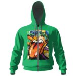 The Rolling Stones No Filter Green Zipper Hoodie