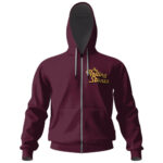 The Rolling Stones Pop Art Maroon Zip-Up Hoodie