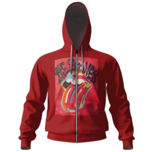 Cool The Rolling Stones Red Zipper Hoodie