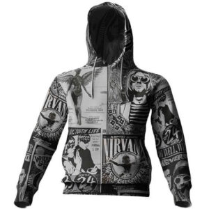 Nirvana Classic Band Poster Collage Hoodie