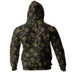 Nirvana Gold Floral Pattern Black Hoodie