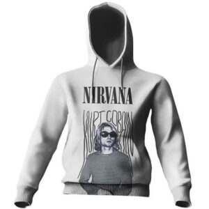Nirvana Kurt Cobain Monochrome Art Hoodie