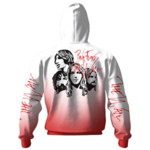 Ombre Pink Floyd The Wall Red Zipper Hoodie