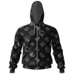 Pink Floyd Album Symbols Black Zip-up Hoodie