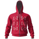 Pink Floyd Icons Design Red Zipper Hoodie