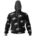 Pink Floyd Logo Pattern Black Zip Hoodie