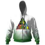 Pink Floyd Prism Ombre White Zip Hoodie