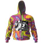 Pink Floyd Psychedelic Design Zip-up Hoodie