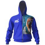 Pink Floyd The Wall Blue Zip-up Hoodie