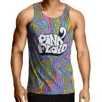 Encircled Prism Trippy Art Pink Floyd Singlet